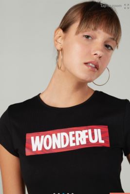 Black Printed T shirt