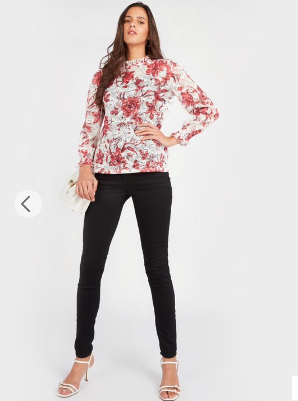 Floral Print Lace Top with