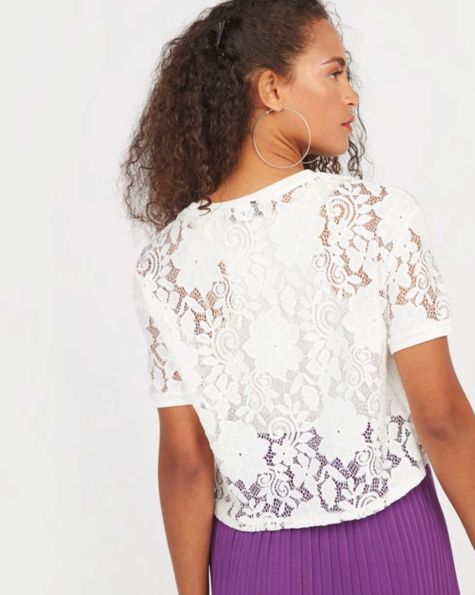 Lace Detail Crop Top