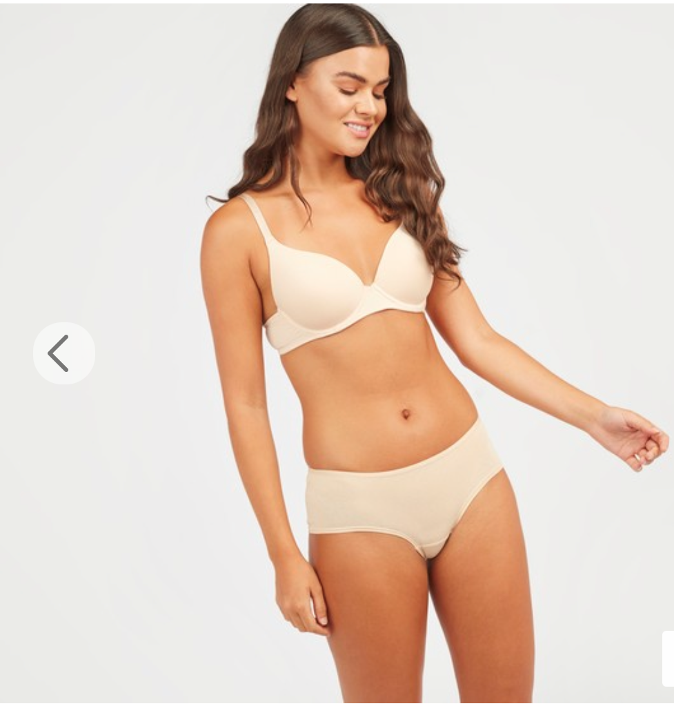 Nude Solid Padded Bra with Hook and Eye Closure