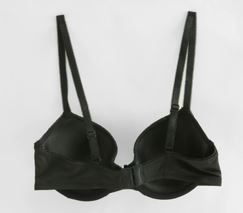 Jet black slightly padded Bra