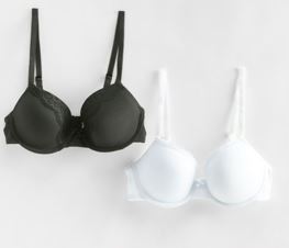 Black & White set of 2 Bras.