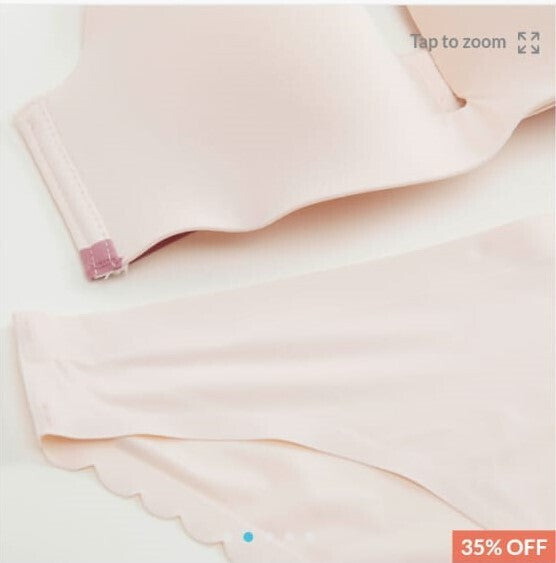 Nude Non Wired Bra & Matching Panties - Set of 2