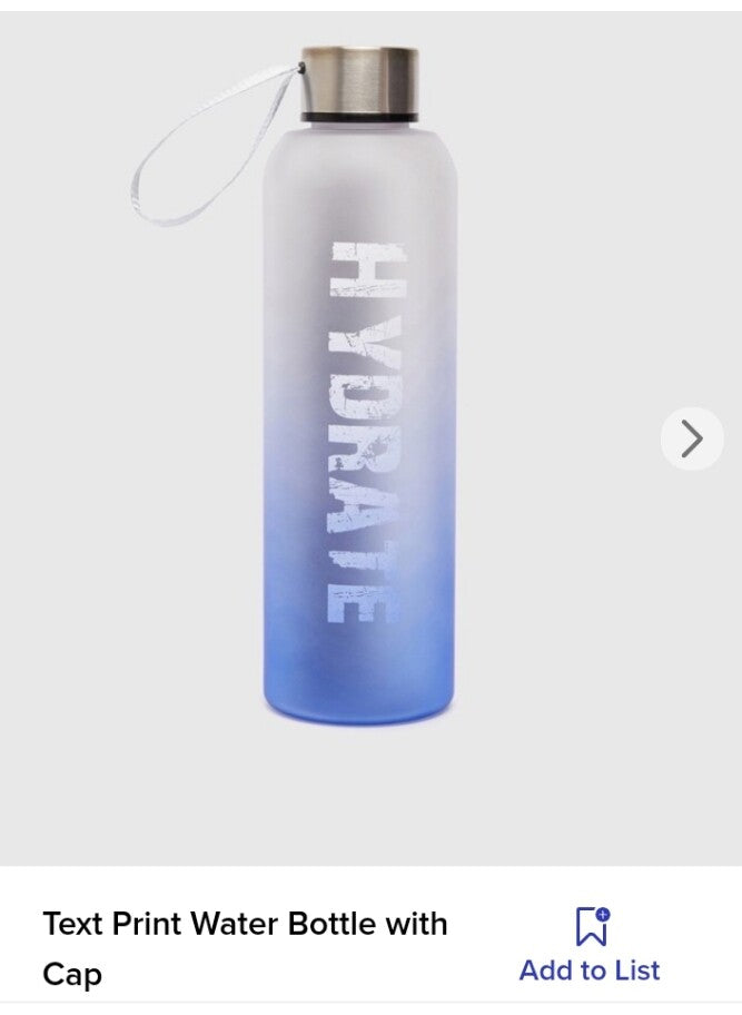 Text Print BPA Free Bottle in Purple Colour - 750ml