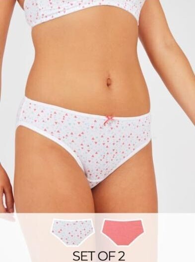 Triangles Print Bikini Briefs - Pack of 2